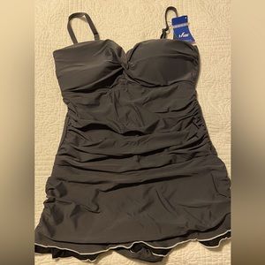 Women's One Piece Swimsuits Tummy Control & Ruffle with Built in Swim Brief